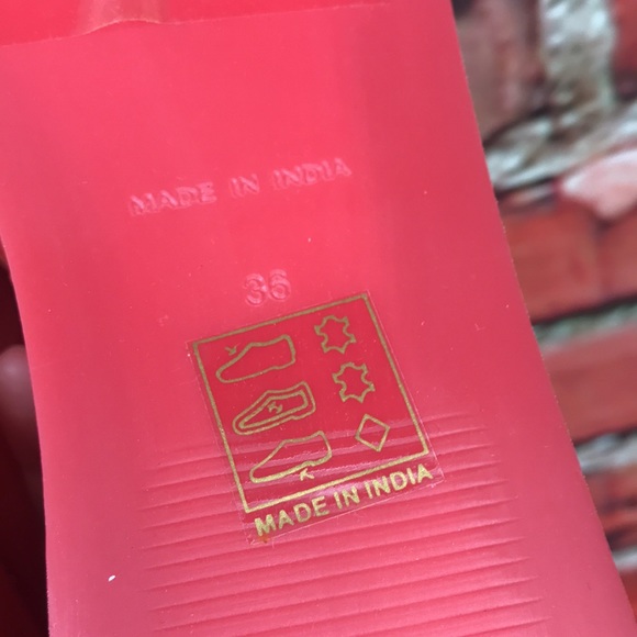 Free People Haven Thong Flatform Leather Sandals / Flip Flops in Flame - Picture 15 of 15